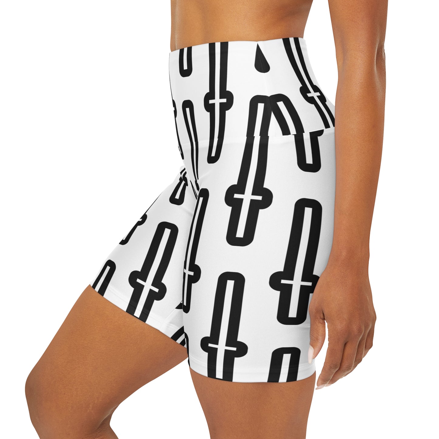 SHORTS : CROSS LOGO WHITE