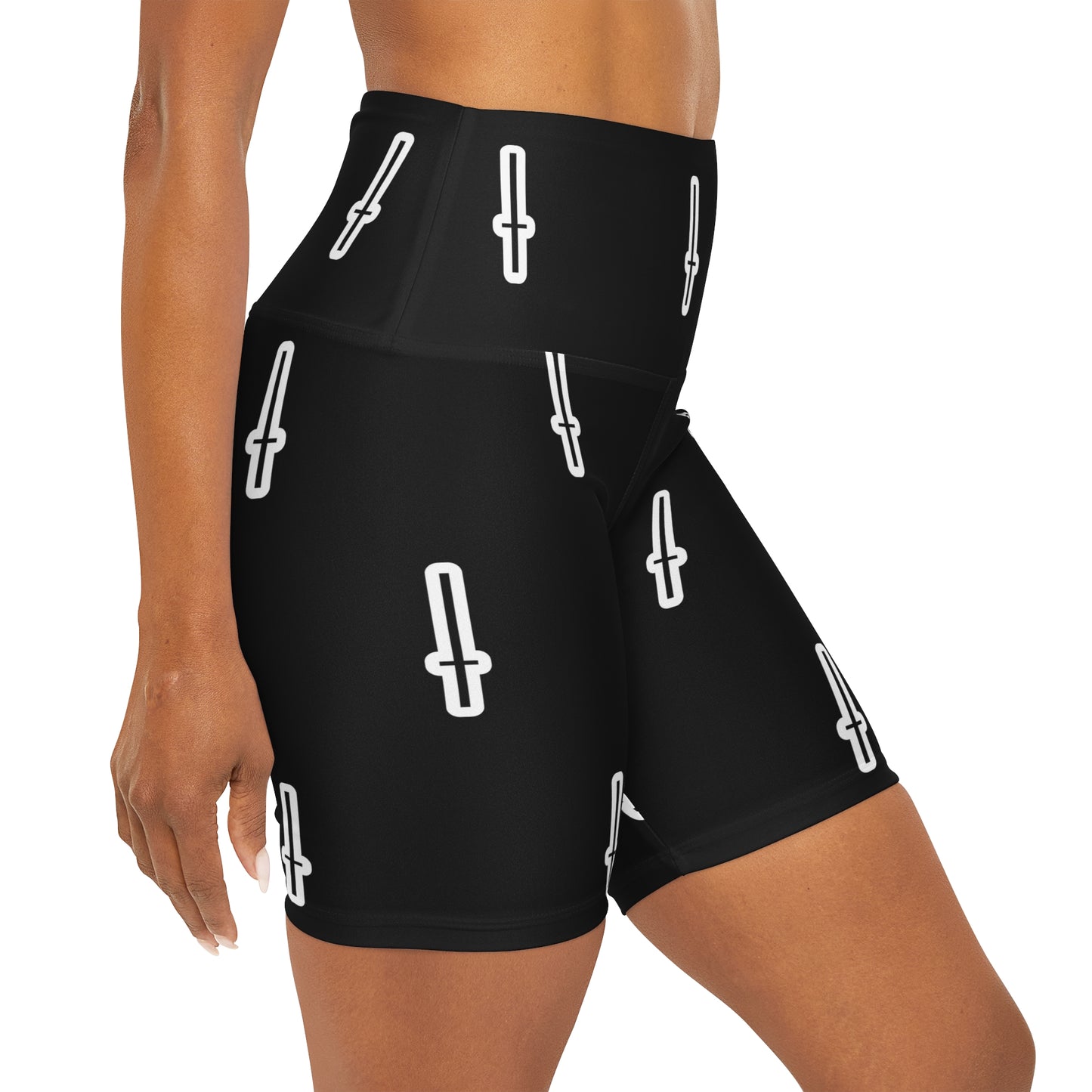 SHORTS : CROSS LOGO BLACK