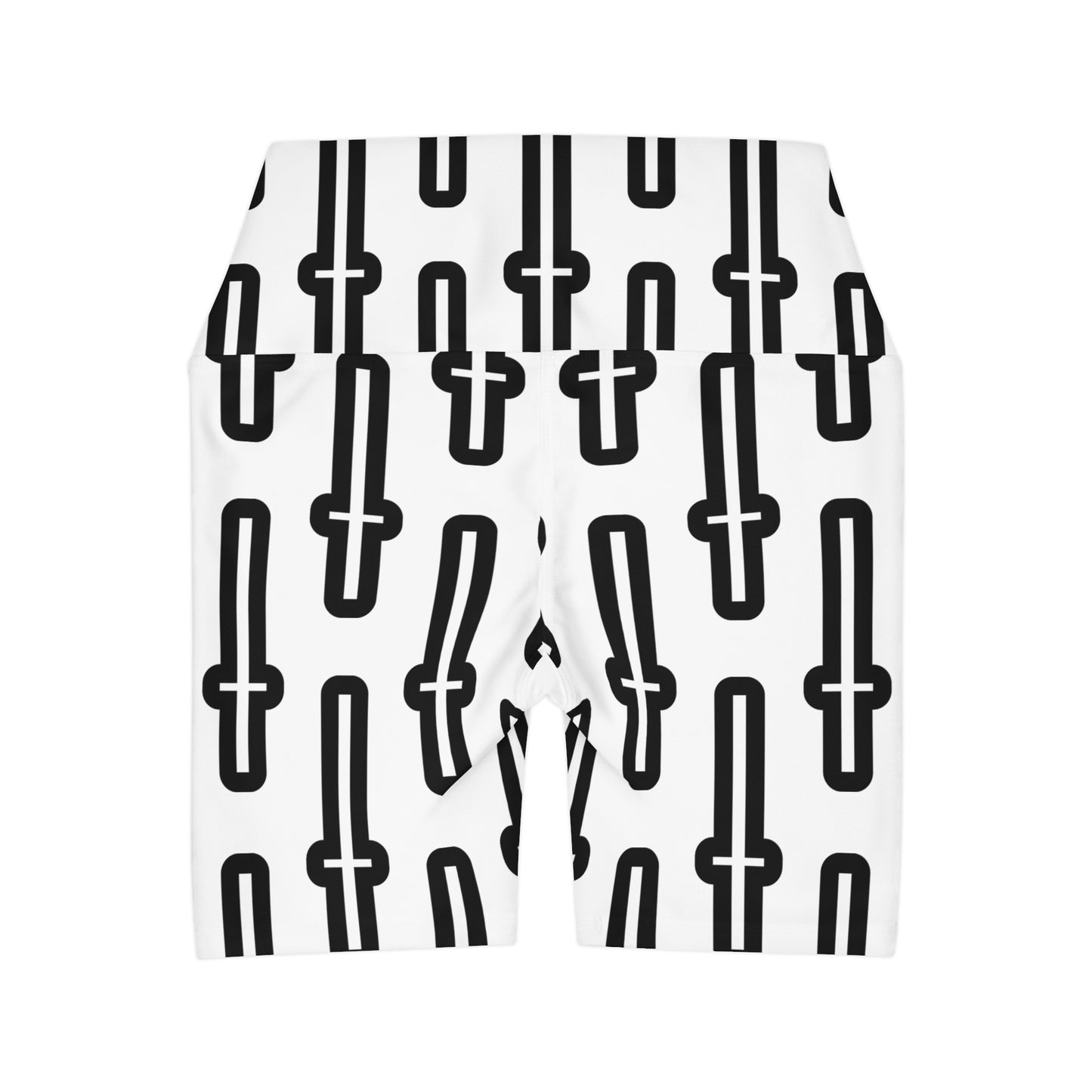 SHORTS : CROSS LOGO WHITE