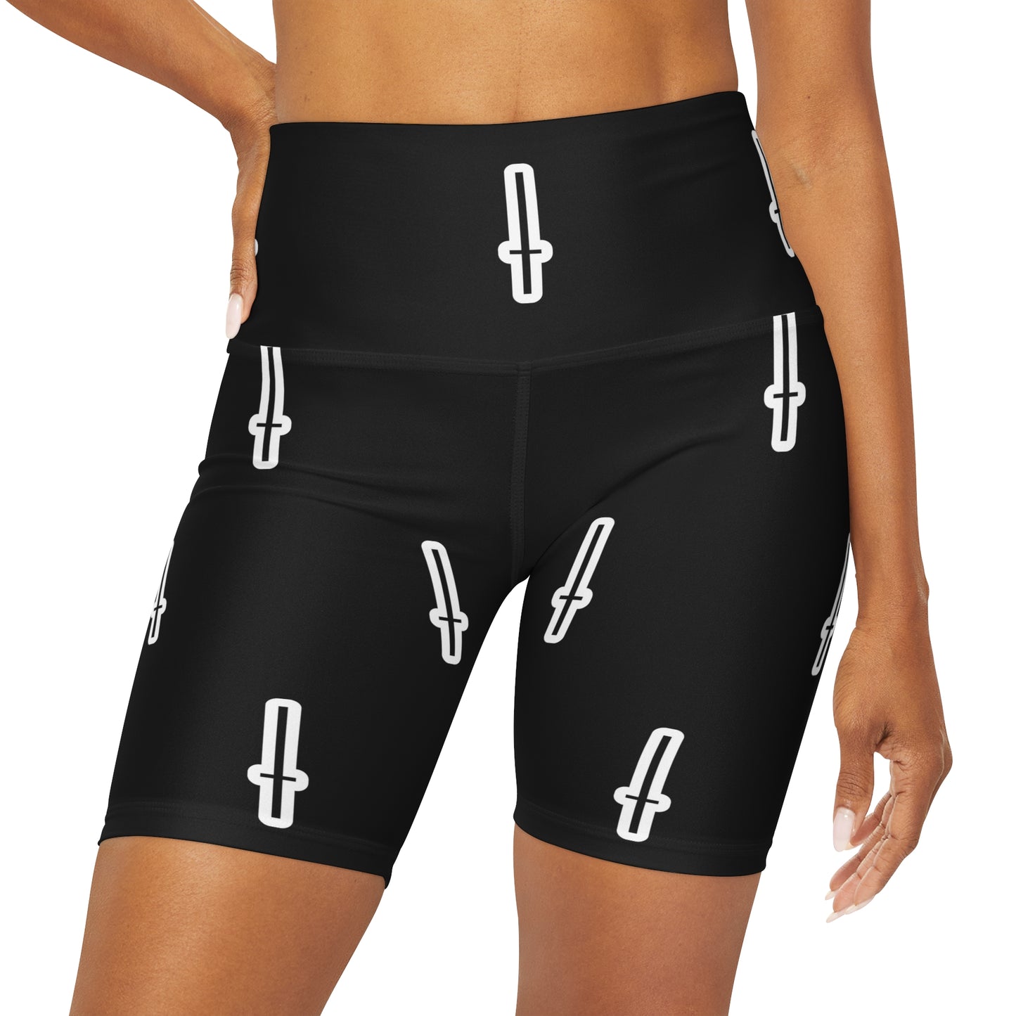SHORTS : CROSS LOGO BLACK