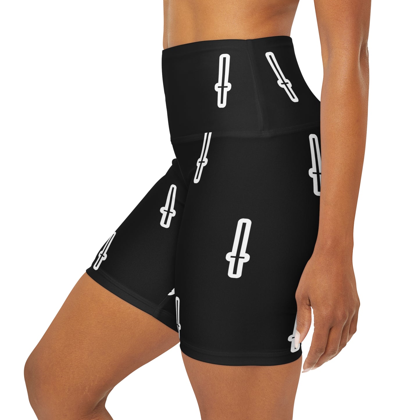 SHORTS : CROSS LOGO BLACK