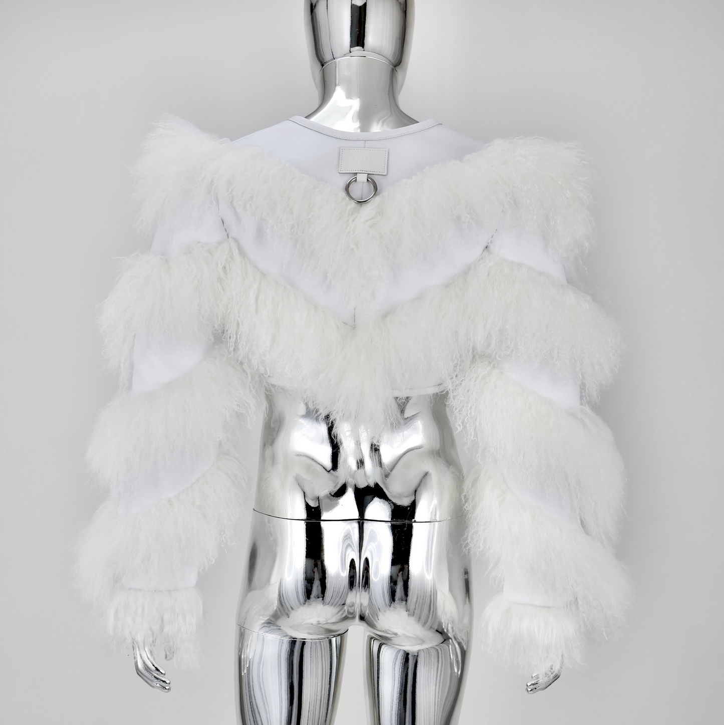 BOLERO JACKET : WHITE MONGOLIAN