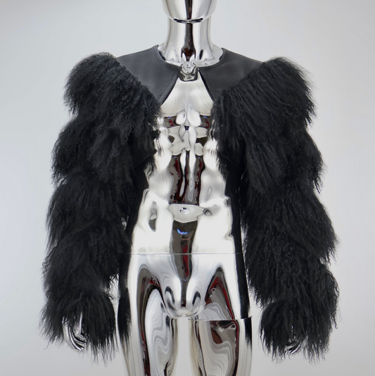 BOLERO JACKET : BLACK MONGOLIAN