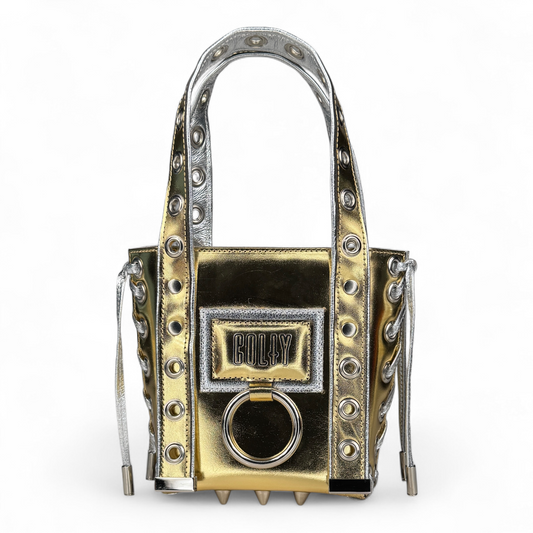 MINI PURSE : GOLD METALLIC LEATHER