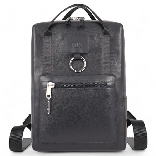 BACKPACK : BLACK MOTO LEATHER