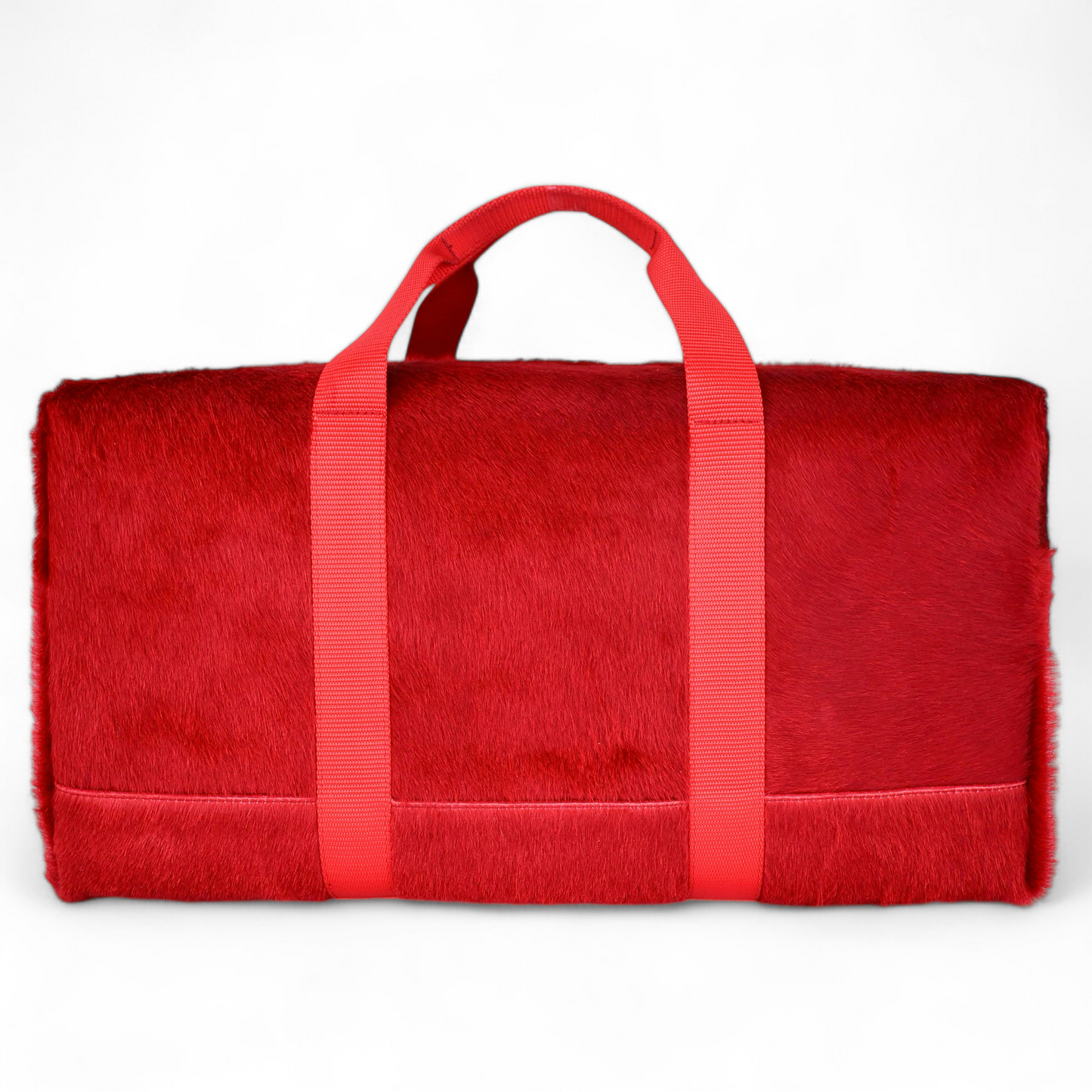 DUFFLE : RED HAIR-ON LEATHER