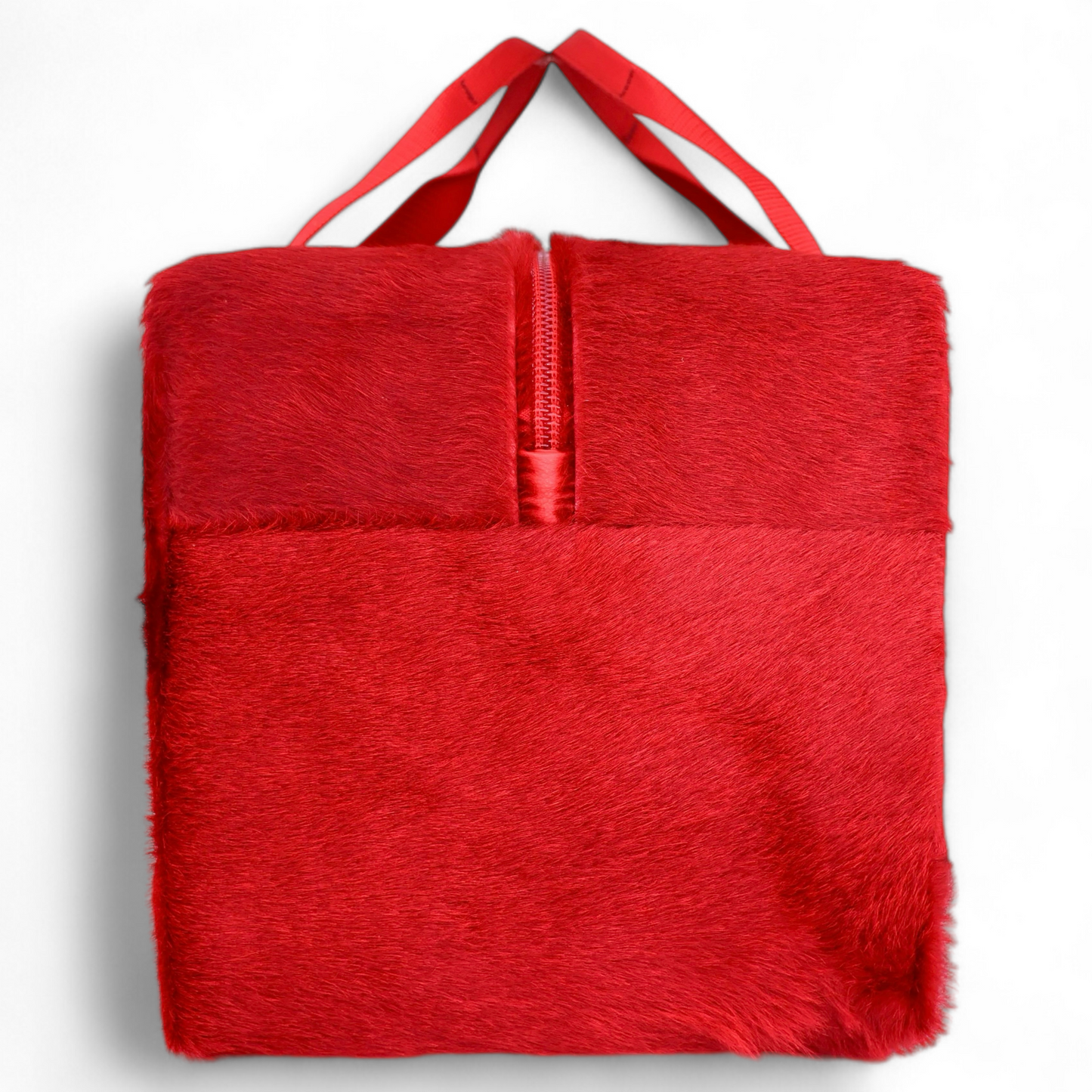 DUFFLE : RED HAIR-ON LEATHER