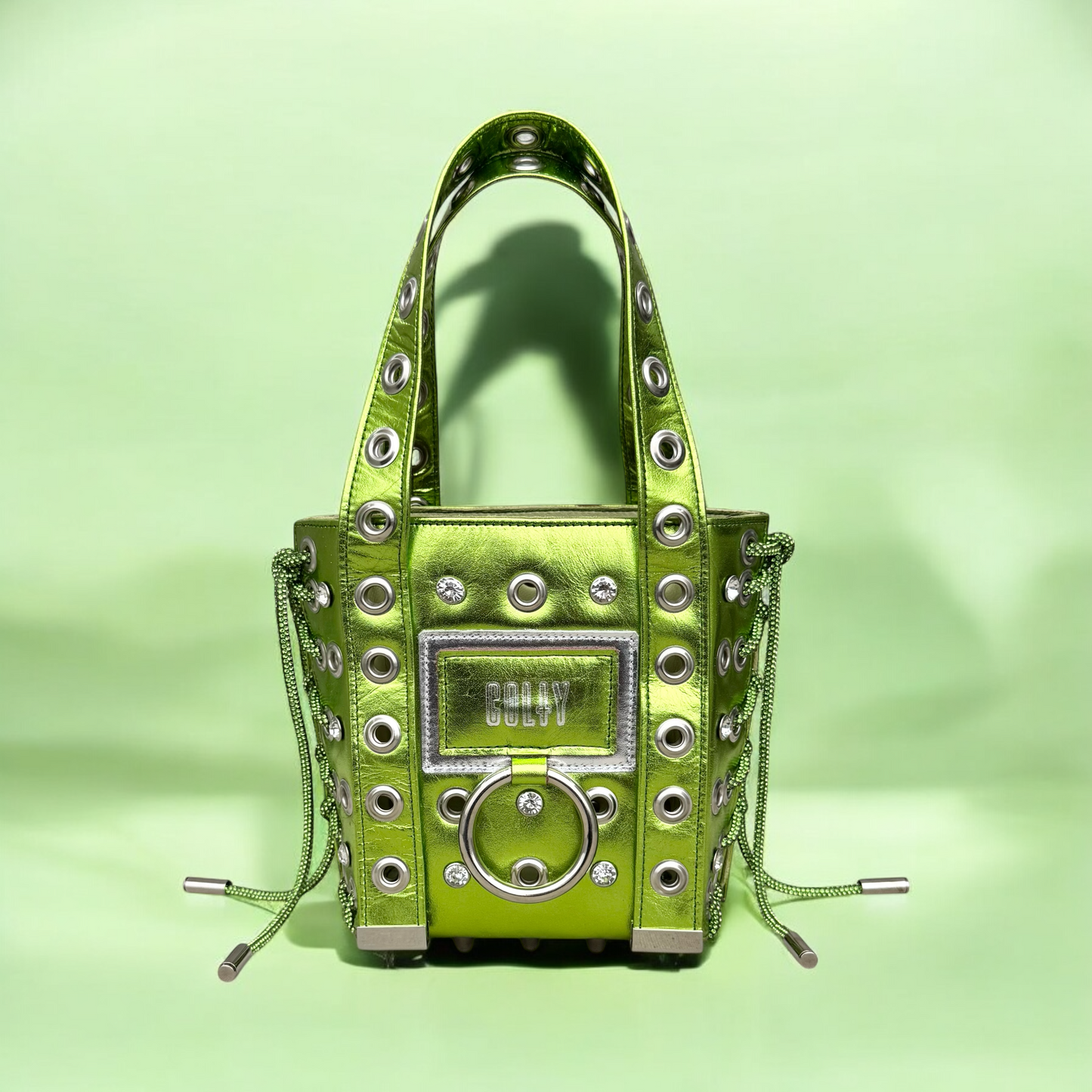 MINI PURSE + GREEN METALLIC LEATHER