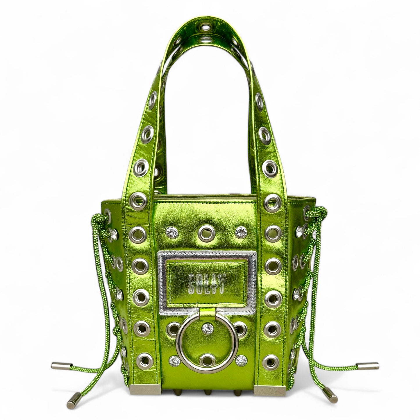 MINI PURSE + GREEN METALLIC LEATHER