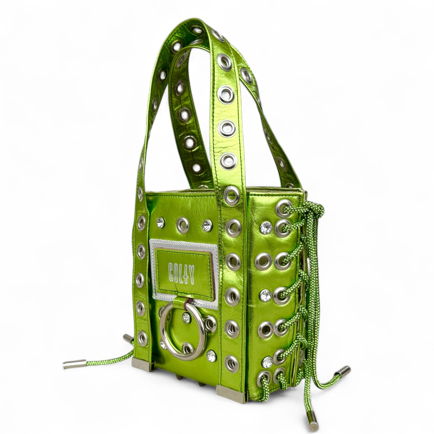 MINI PURSE + GREEN METALLIC LEATHER