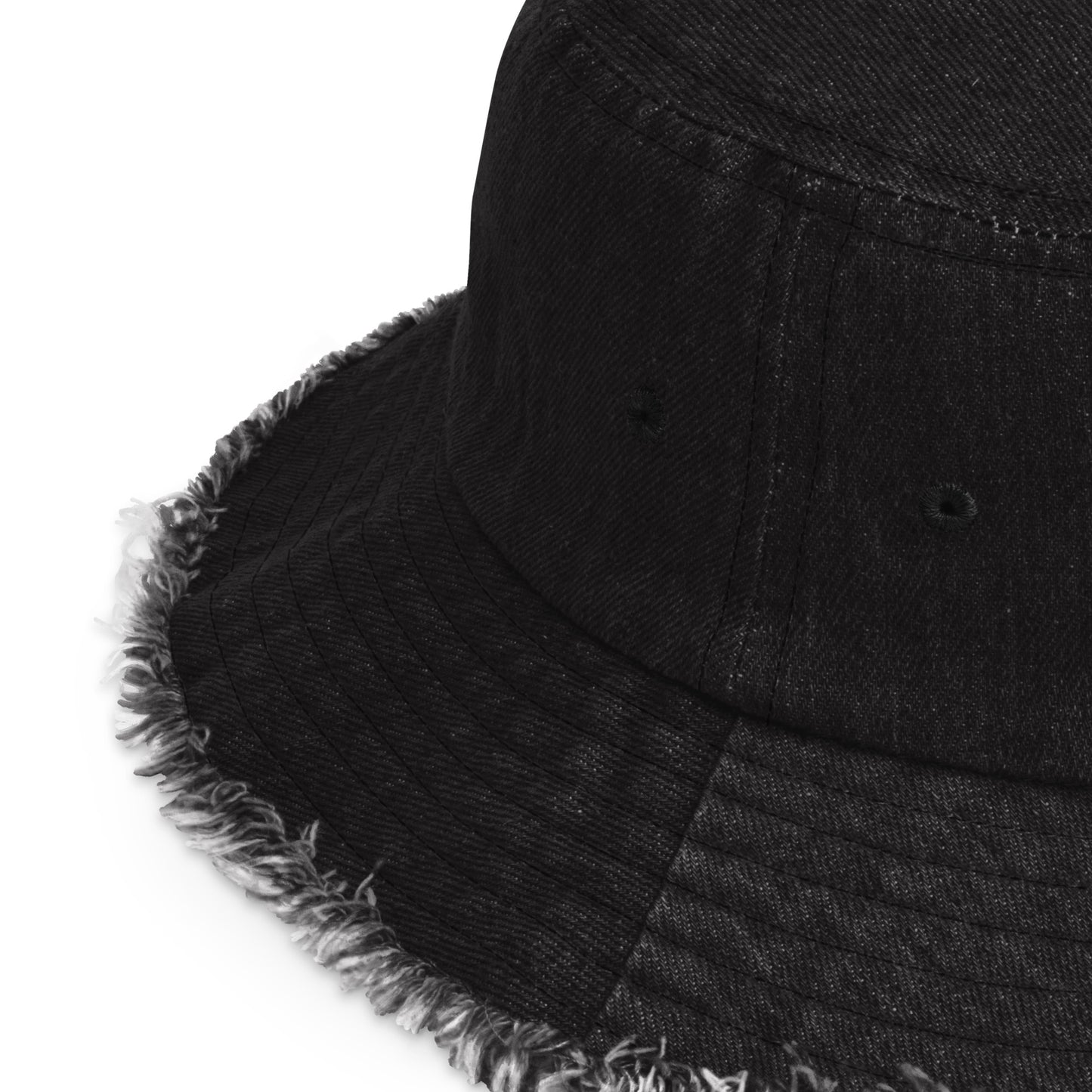 HAT + BUCKET DISRESSED DENIM COLTY LOGO
