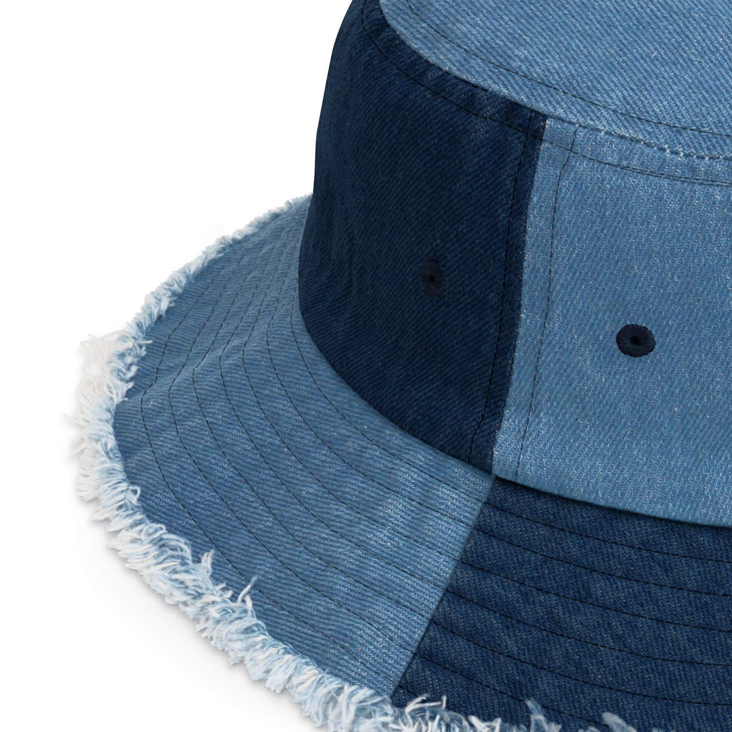 HAT + BUCKET DISRESSED DENIM COLTY LOGO