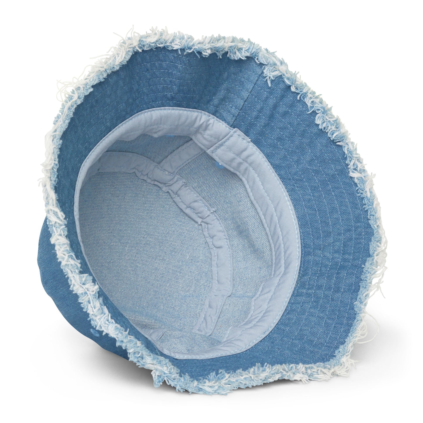 HAT + BUCKET DISRESSED DENIM COLTY LOGO