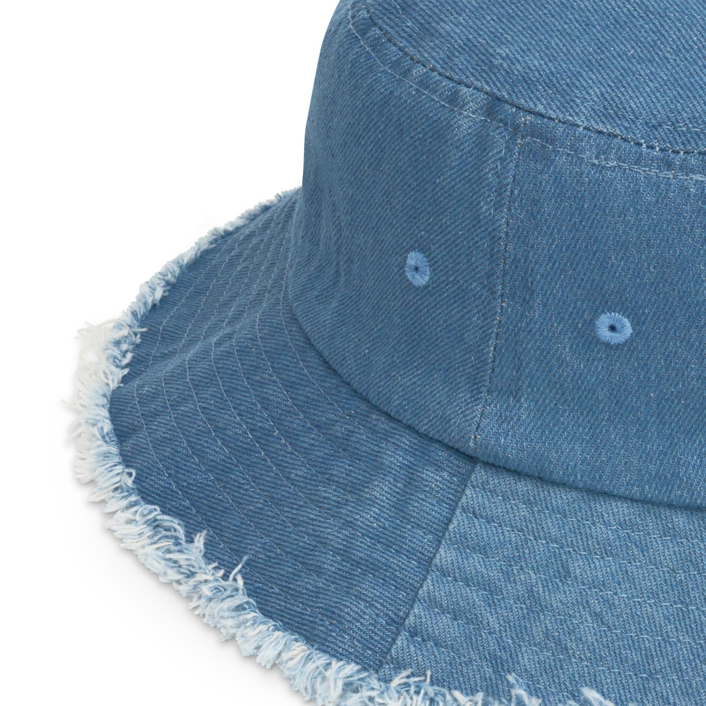 HAT + BUCKET DISRESSED DENIM COLTY LOGO