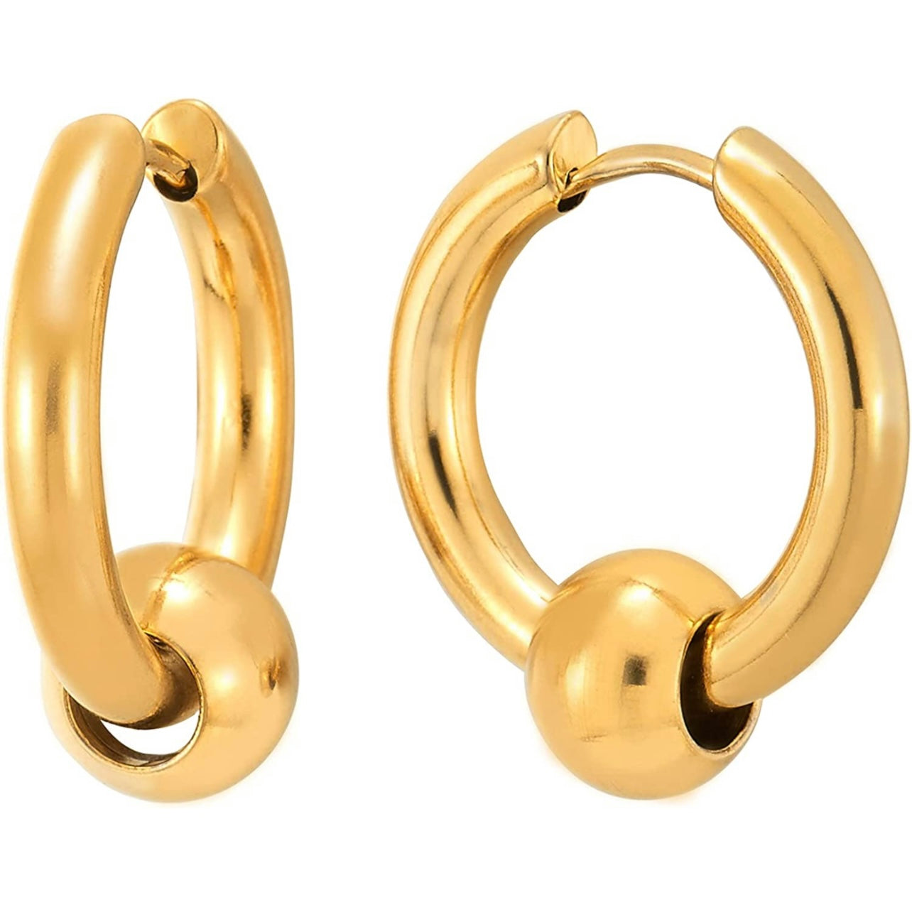 EARRINGS : STAINLESS STEEL RAZOR BLADE