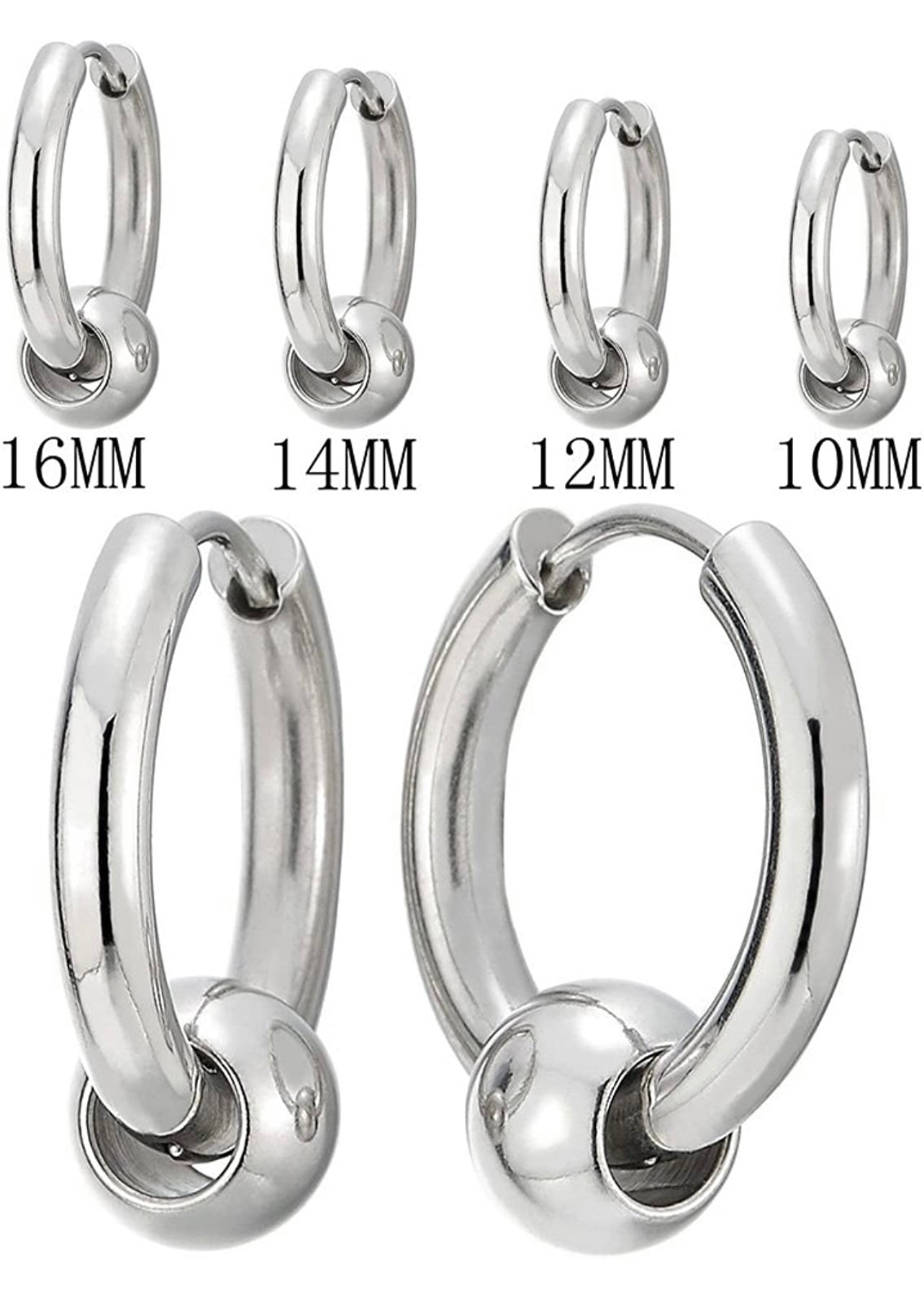EARRINGS : STAINLESS STEEL RAZOR BLADE