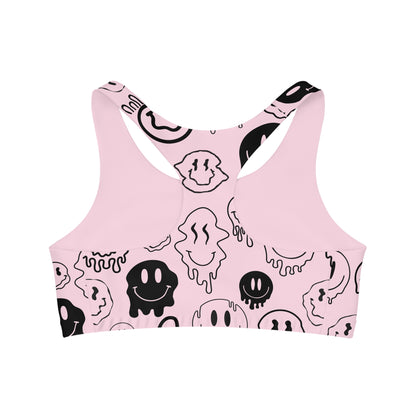 PINK Smiley face Sports Bra