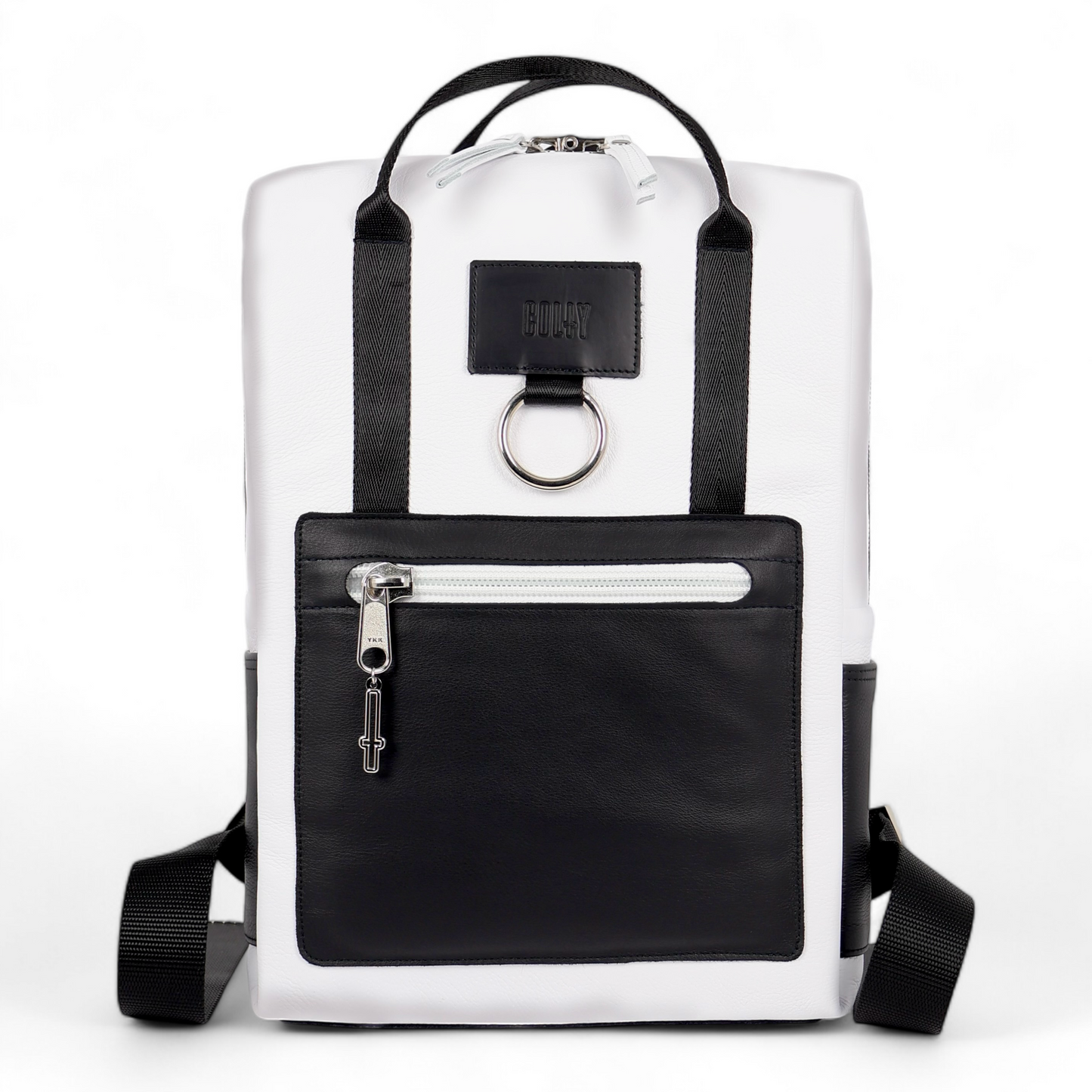 BACKPACK + BLACK & WHITE MOTO LEATHER