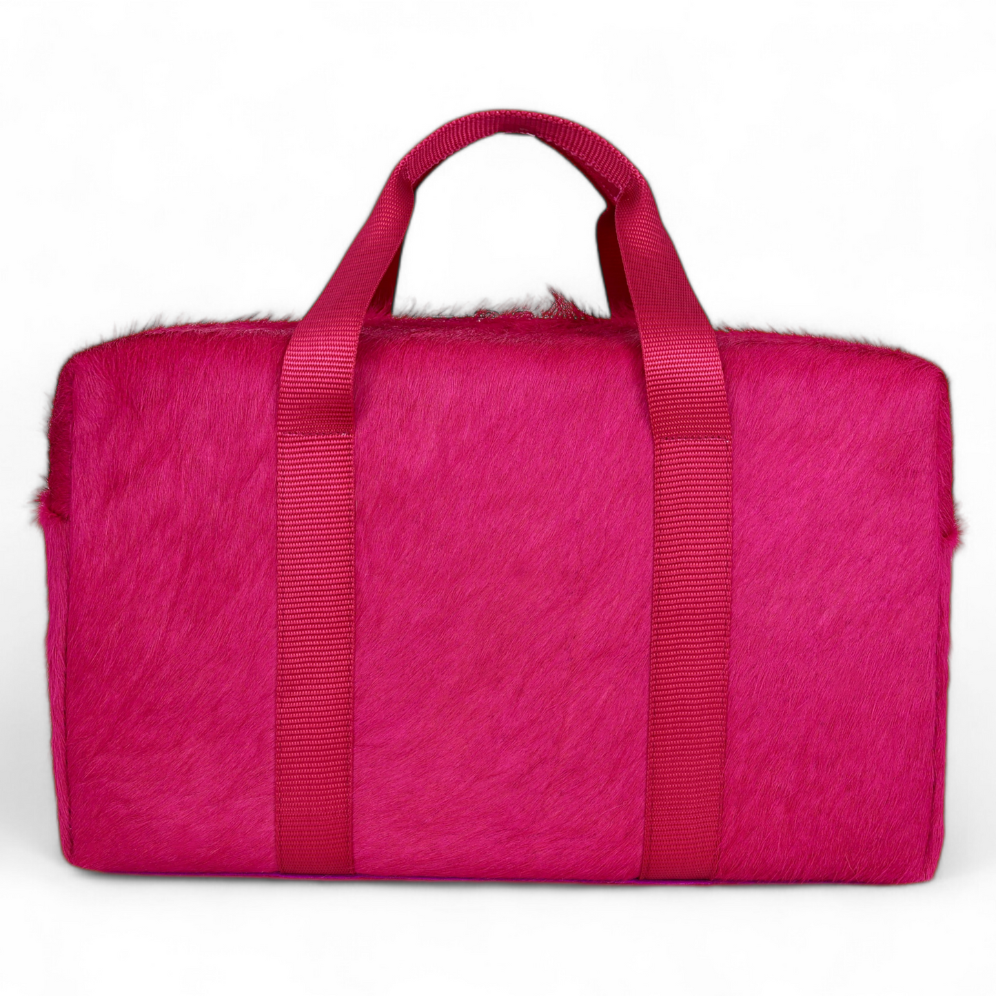 DUFFLE + HAIR-ON LEATHER FUCHSIA