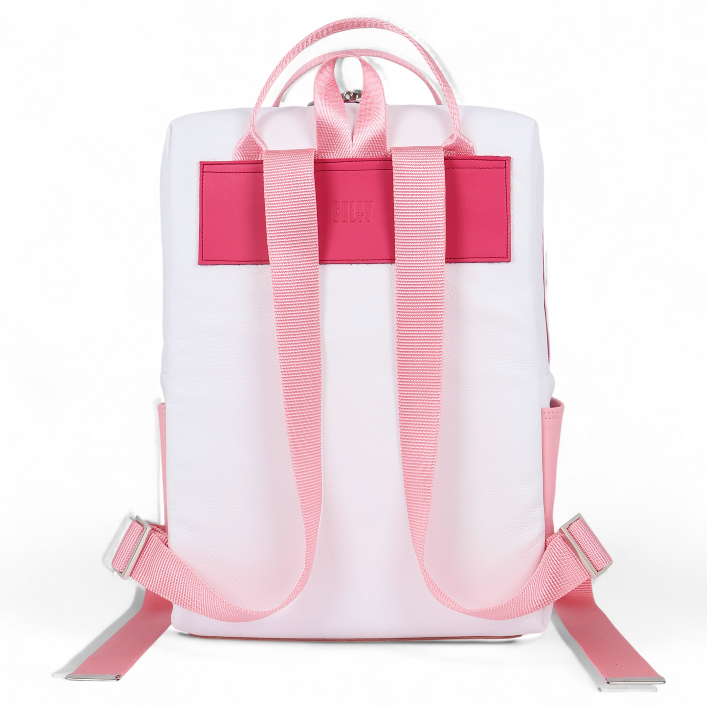 BACKPACK + MULTI-PINK & WHITE MOTO LEATHER