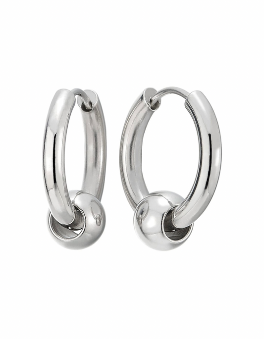 Stainless Steel BULL RING Earrings